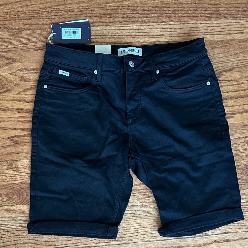 Black Denim Jean Shorts - Modern Cut